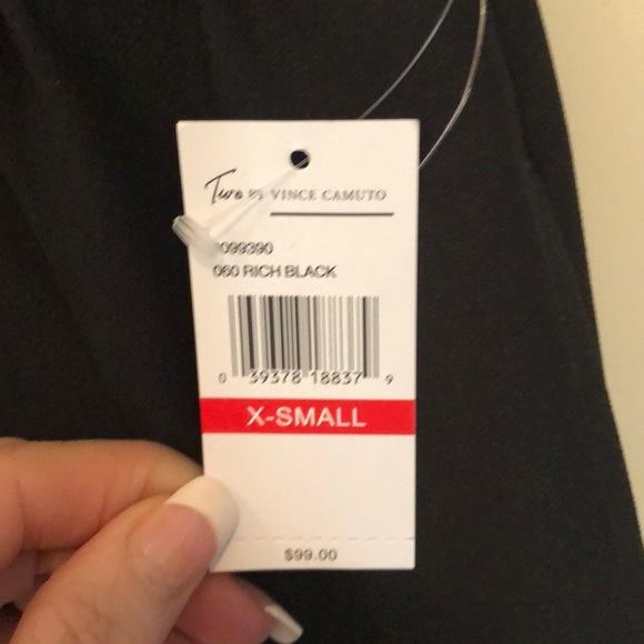 Vince Camuto rich black pant w zipper at leg xs - Picture 4 of 6